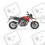 ADHESIVOS kit motorcycle Aprilia Dorsoduro 750 2009 (Producto compatible)