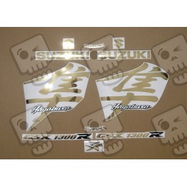 SUZUKI HAYABUSA YEAR 1999-2007 CUSTOM CHROME GOLD AUFKLEBER (Kompatibles Produkt)
