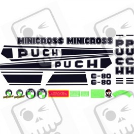 Decals motorcycle PUCH Minicross E-80 (Compatible Product)