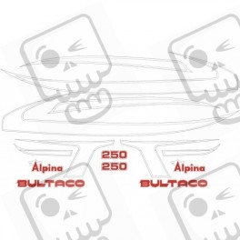 Stickers decals motorcycle BULTACOA LPINA 250 (Produto compatível)
