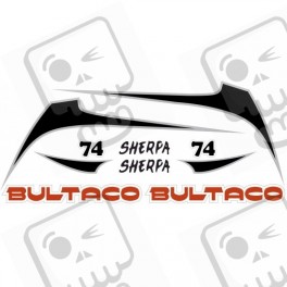 Stickers decals motorcycle BULTACO Pursang Bultaco Sherpa 74 (Prodotto compatibile)