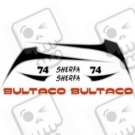 Stickers decals motorcycle BULTACO Bultaco Sherpa 74 (Produto compatível)
