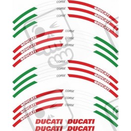 DUCATI CORSE STICKERS LLANTAS MOTO (Producto compatible)