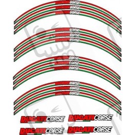 DUCATI CORSE STICKERS LLANTAS MOTO (Producto compatible)