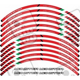 Ducati Monster STICKERS LLANTAS MOTO (Producto compatible)
