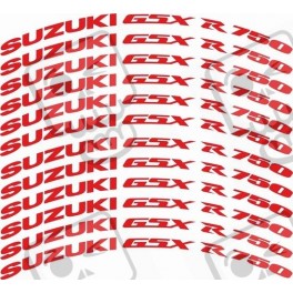 Suzuki GSX-R 750 autocollant pour jantes (Produit compatible)