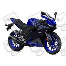 YAMAHA YZF-R125 Year 2022 BLUE/BLACK ADESIVO (Produto compatível)