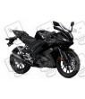 YAMAHA YZF-R125 Year 2022 BLUE/BLACK AUTOCOLLANT (Produit compatible)
