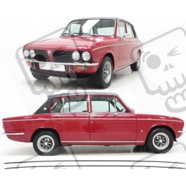Triumph Dolomite side double Pin Stripes ADESIVI (Prodotto compatibile)