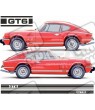 Triumph MK1 GT6 side Stripes ADHESIVOS (Producto compatible)