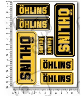 OHLINS small Decal set 12x16 cm 4 stickers Laminated (Prodotto compatibile)