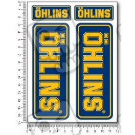 OHLINS small Decal set 12x16 cm 4 stickers Laminated