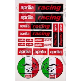 Aprilia medium Decal set 16x26 cm Laminated