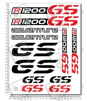 BMW R1200 GS Adventure Side Decal set 12 pcs. sticker kit R1200GS 