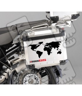 BMW R1200 GS Side Panniers World Map Decal set (Compatible Product)
