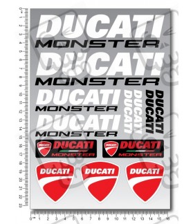 DECALS DUCATI MONSTER set 13 pcs (Compatible Product)
