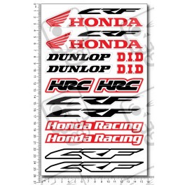 Honda CRF new logo motocross medium Decal set 16x26 cm Laminated