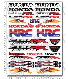 DECALS HONDA CBR RR Woody Large fairing Decal set 24x32 cm 600RR 1000RR Laminated (Compatible Product)