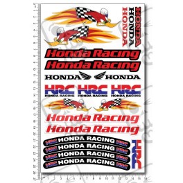 Honda Woody HRC medium Decal set 16x26 cm Laminated fairing stickers