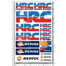 HRC Honda Racing medium Decal set 16x26 cm Laminated CBR RR