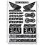 Honda Sponsors 6 silver metallic Large Decal set 23x29 cm Laminated (Producto compatible)