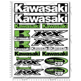 Kawasaki KX Motocross Large Decal set 24x32 cm Laminated