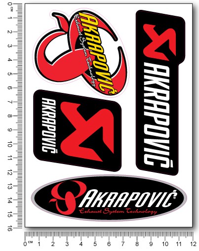Akrapovic Accesories & Vinyls sponsors sticker decals