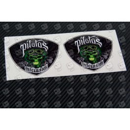 Monster Energy Pilotos Internales decals stickers 2 pcs 8 cm