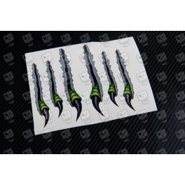 Monster Claws out of metal decals stickers 2 pcs12 cm