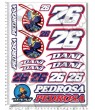 Dani Pedrosa Large Decal sticker set 24x32 cm Laminated 