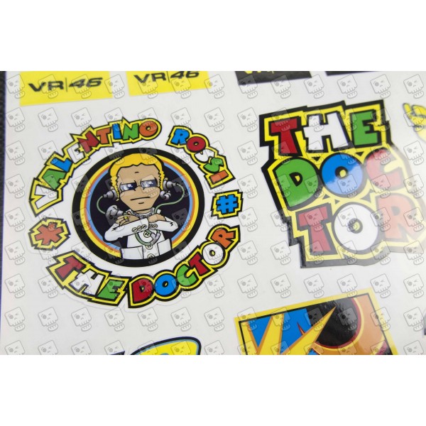 Valentino Rossi 46 The Doctor Large Decal set 24x32 cm Laminated  (Compatible Product) - Stickerstotal