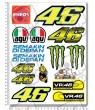 Valentino Rossi 46 The Doctor Large Decal set 24x32 cm Laminated