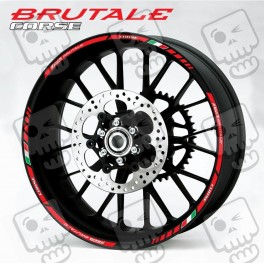 AGUSTA BRUTALE 3 Way Wheel decals rim stripes 12 pcs. stickers 750 800 910 