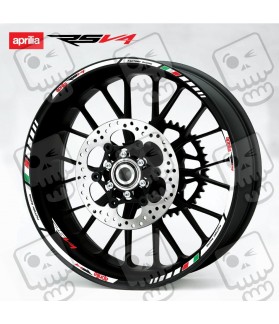 Aprilia RSV4 3 Way Wheel decals stickers rim stripes 12 pcs. RSV Factory Laminated full color