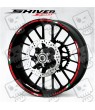 Aprilia Shiver 750 3 Way Wheel decals rim stripes 12 pcs. Laminated full color 