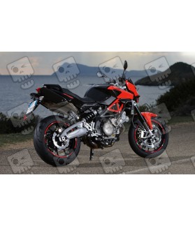 Aprilia Shiver 750 3 Way Wheel decals rim stripes 12 pcs. Laminated full color 