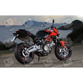 Aprilia Shiver 750 3 Way Wheel decals rim stripes 12 pcs. Laminated full color 