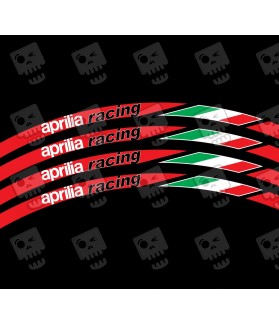 AUFKLEBER APRILIA Racing Italian flag Wheel rim stripes 16 pcs (Kompatibles Produkt)