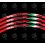 AUTOCOLLANT APRILIA Racing Italian flag Wheel rim stripes 16 pcs (Produit compatible)