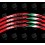 STICKERS APRILIA Racing Italian flag Wheel rim stripes 16 pcs (Compatible Product)
