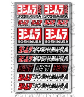 YOSHIMURA medium decals stickers graphics set 16x26cm Suzuki Honda Laminated (Prodotto compatibile)