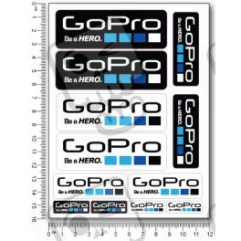 GoPro small Decal set 12x16 cm Laminated
