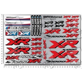BMW Motorrad S1000RR 2 parts motorcycle sticker set Laminated 22 pcs