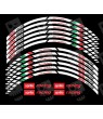 Aprilia Racing wheel decals rim stripes stickers Laminated RSV Tuono white