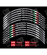 Aprilia Racing Wheel decals rim stripes 12 pcs. Laminated full color RSV Tuono Grey