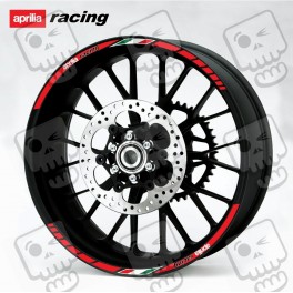 APRILIA RACING Italian flag Wheel decals stickers rim stripes Laminated rvs4 
