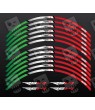 Aprilia RSV4 Tricolore Wheel decals stickers rim stripes 12 pcs. RSV 4 Factory Laminated