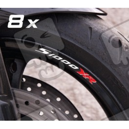 BMW S1000XR small Wheel decals rim stripes 8 pcs. r1000 xr Laminated