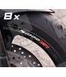 BMW S1000XR small Wheel decals rim stripes 8 pcs. r1000 xr Laminated