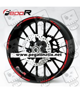 BMW F800R wheel decals stickers rim stripes Laminated f800 R Red